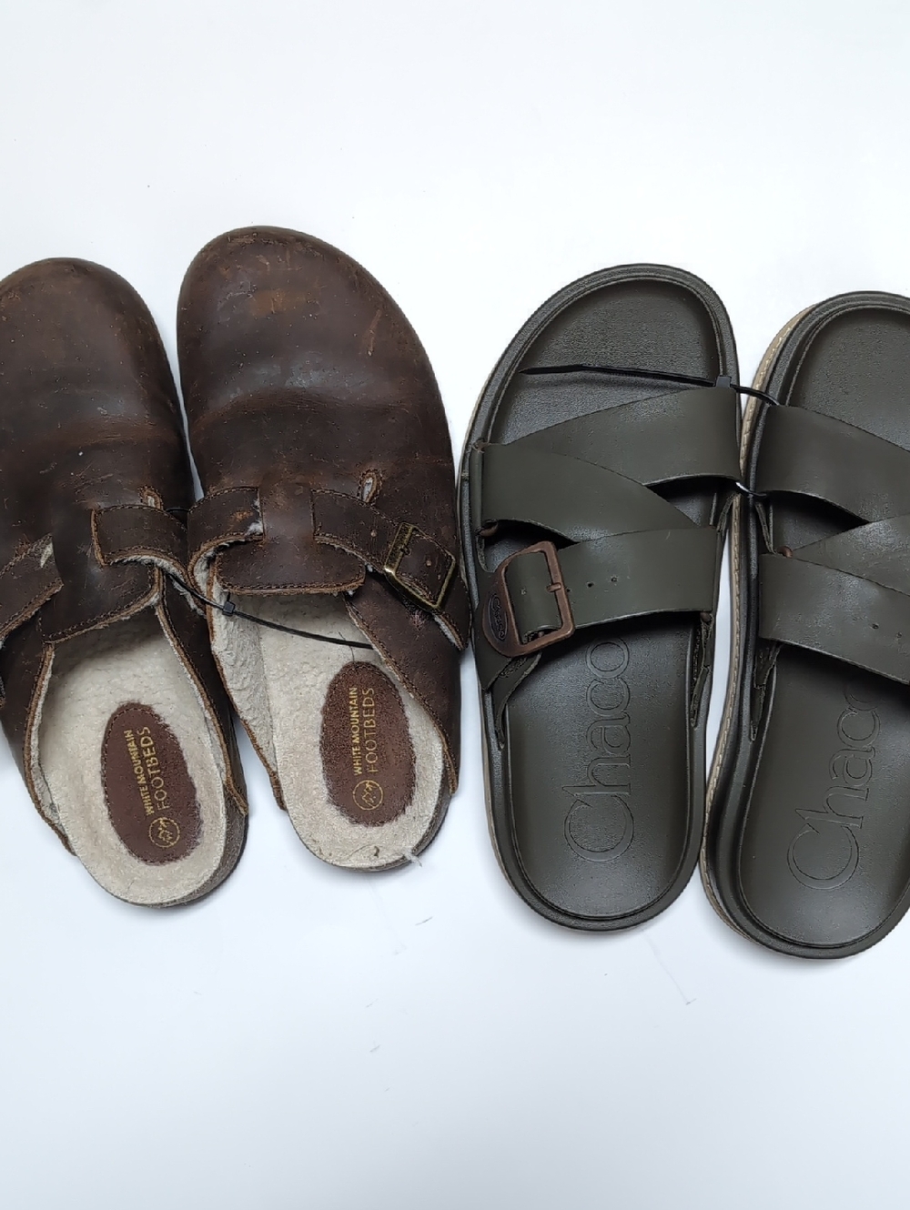 Chaco Women's Olive Green Cross-Strap Slide Sandals